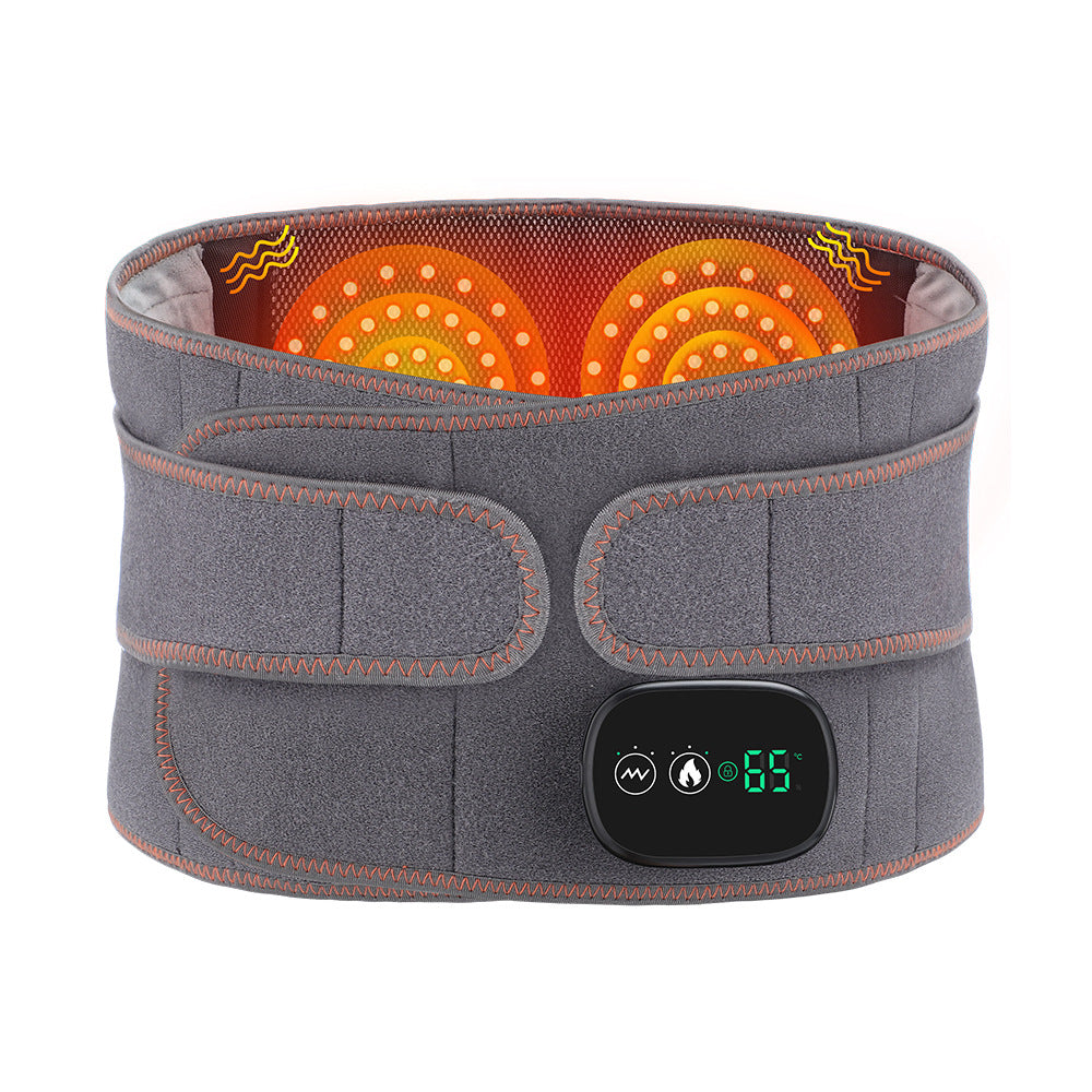 Red Belt Usb Electric Heating Light Wave Hot Compress Physiotherapy Far Infrared Vibration Massage Lumbar Disc Belt