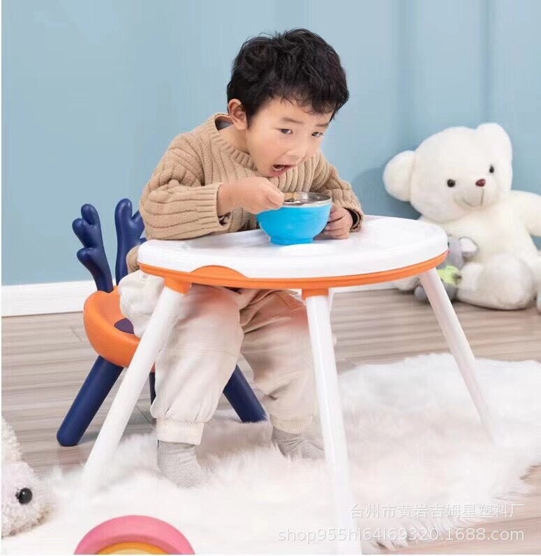 Children's Student's Desk And Chair Children's Dining Table And Chair Kindergarten's Table And Chair Plastic Game Table Baby's Call Chair Rabbit Ear Chair Umar Ahmed 